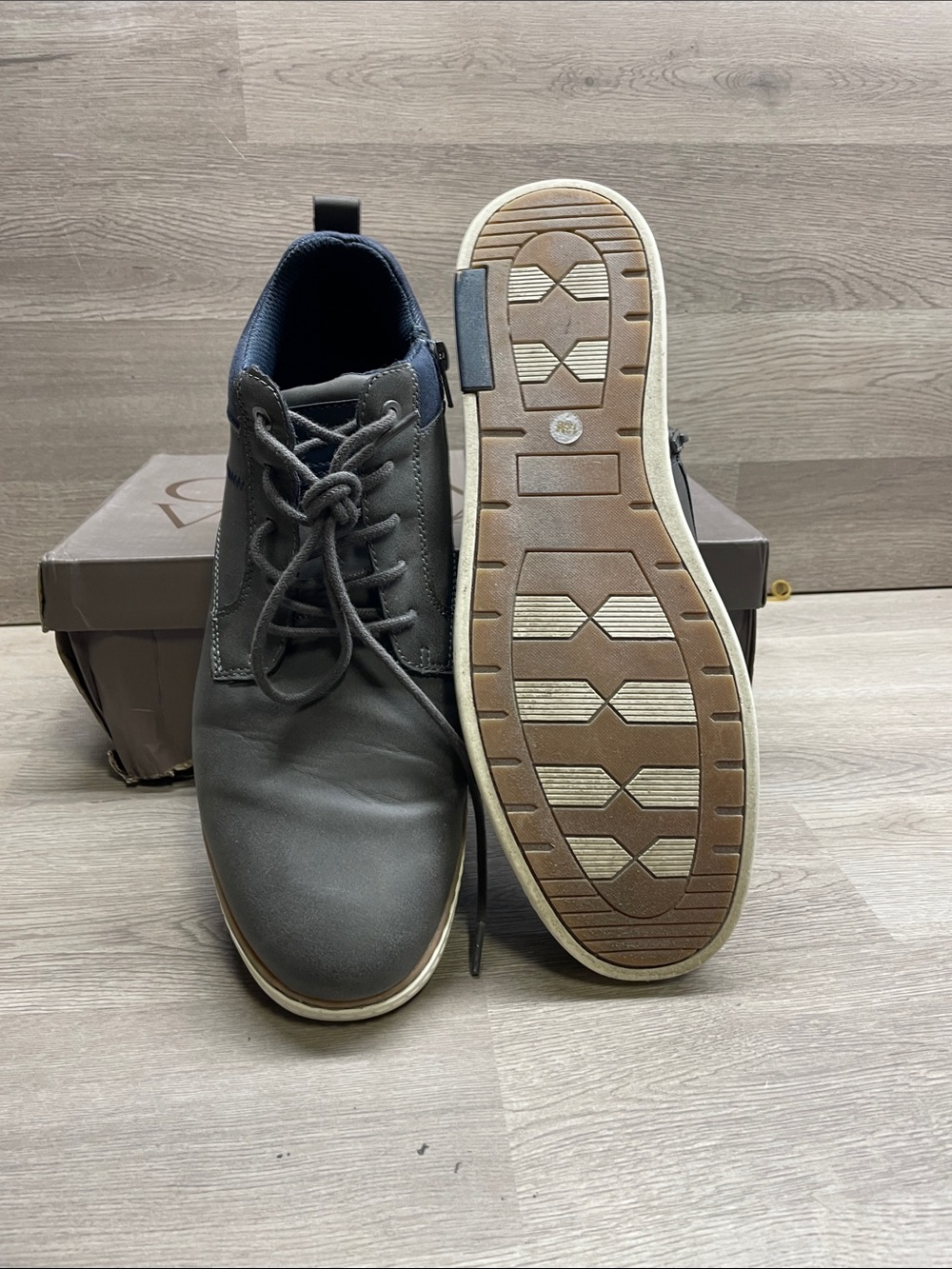 Crown Vintage Men's Gray Chukka Boots #411